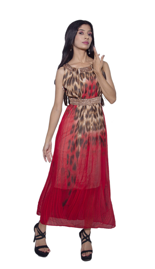ANIMAL PRINT CHIFFON PARTY WEAR - Image 2