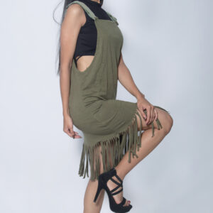 OLIVE COLORED COTTON DUNGAREE CASUAL WEAR