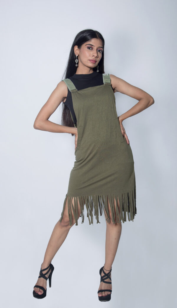 OLIVE COLORED COTTON DUNGAREE CASUAL WEAR - Image 2