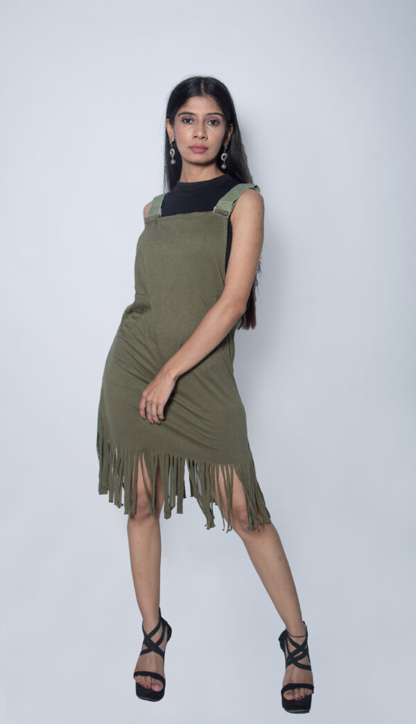 OLIVE COLORED COTTON DUNGAREE CASUAL WEAR - Image 3